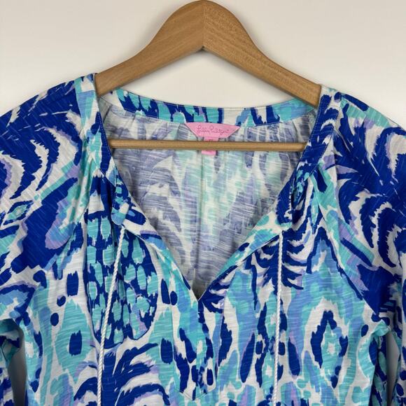 Lilly Pulitzer Womens Del Lago Tunic in Multi Salt in the Air Sz XS Preppy Beach - Picture 3 of 12
